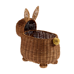 Cesta de Almacenamiento de Juguetes de Mimbre con Forma de Conejo, Linda y Práctica, para Habitación Infantil, Mueble de Dormitorio, Organizador de Animales Tejidos, Venta al por Mayor - Product Image 1