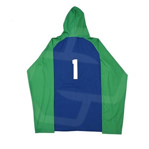 เสื้อฮู้ดซอฟต์บอลผ้าฟลีซสำหรับผู้ชาย แขนยาวปกติ สีเขียว-น้ำเงิน แห้งเร็ว ระบายอากาศได้ดี เป็นมิตรกับสิ่งแวดล้อม เสื้อสวมหัวลำลองสำหรับฤดูหนาว - Product Image 2