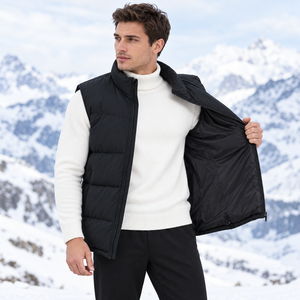 Custom <b>Men's</b> Hooded <b>Long</b> Quilted <b>Puffer</b> Jacket Fur Shell Warm Insulated Winter <b>Coat</b> Casual Outerwear OEM - Product Image 4