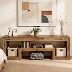 Mobile TV con Piattaforma Portaoggetti e Scaffale, Console Multimediale - Product Image 2