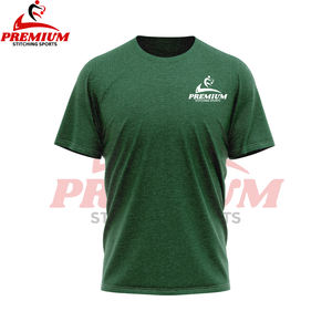 T-shirts unisexes pour hommes du fabricant, personnalisés avec impression sérigraphique, en polyester/coton tricoté, couleur unie, manches courtes, style streetwear - Product Image 1