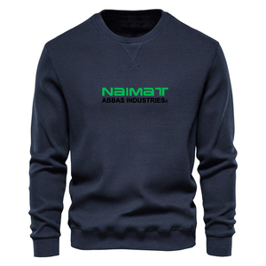 Contrast Stitch Details Crewneck Sweatshirt Men Solid Heavy Weight Fleece Outerwear Casual Sportswear Top Bundle - Product Image 5