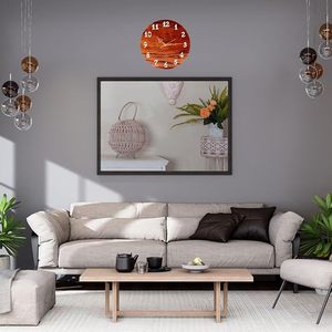 Handmade Wooden Wall <b>Clock</b> Silent Non Ticking Round Quartz <b>Battery</b> Powered Decorative Timepiece for Living Room Bedroom Office - Product Image 5