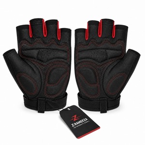 Cycling Exercise Fitness Training Half Finger Breathable Non-Slip <b>Cushion</b> Pads Lightweight Racing Gloves for Gym Weight Lifting - Product Image 5
