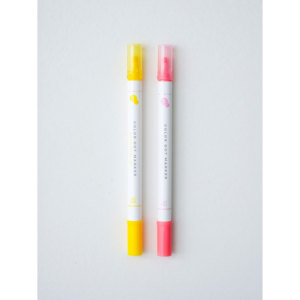 2 pezzi Dit evidenziatori pennarelli colorati rosa e giallo per prendere appunti efficaci - Product Image 1