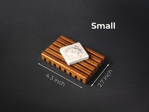 Jabonera de Madera Estilo Rústico para Baño |   Jabonera de Madera Ecológica Hecha a Mano con Orificios de Drenaje - Product Image 4