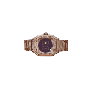New Luxury Fashion Hip Hop Iced Stainless Steel Case Movement Watch VVS Moissanite White Gold Square Shape Round Cut Diamond - Product Image 1