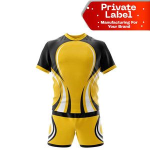 Uniforme de Rugby Personalizado con Estampado por Transferencia, Uniforme de Fútbol Americano Morado y Blanco, Cuello Redondo, Uniforme de Rugby Sublimado con Patrón Morado y Blanco - Product Image 1