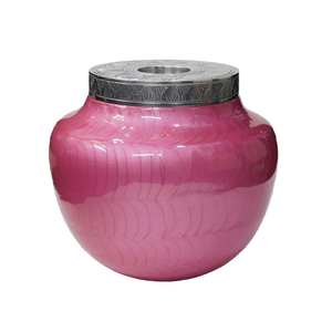 Urnes funéraires en aluminium pour adultes avec gravure, finition en étain et couleur violette, fournitures funéraires en métal pour cendres humaines - Product Image 6