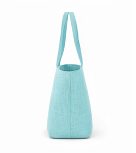 Sacs fourre-tout à fermeture éclair en PLA à pois, couleur unie, imprimés numériquement, vente chaude, sacs de shopping promotionnels directement de l'usine pour femmes - Product Image 3