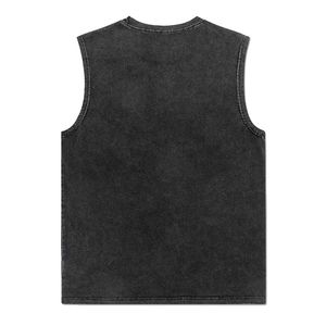 Camisetas sin Mangas para Hombre, Estilo Vintage Retro, Tejido Transpirable de Spandex/Poliéster, Color Negro, para Verano - Product Image 2
