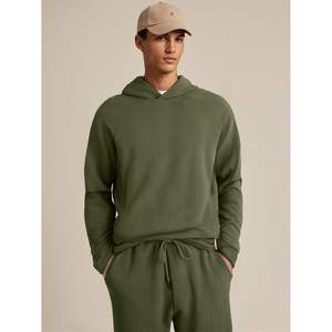 Ensemble survêtement confortable texturé pour homme personnalisé 2025, ensemble 2 pièces, sweat-shirt à capuche et pantalon de survêtement pour tenues d'aéroport - Product Image 5