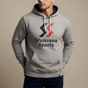 เสื้อฮู้ดดี้ผู้ชายพิมพ์ลายตัวอักษรทรงโอเวอร์ไซส์แบบสั่งทำพิเศษ ผ้าฟลีซพรีเมียมสองชั้น สวมหัว สไตล์สตรีทแวร์ลำลอง สำหรับฤดูใบไม้ร่วง - Product Image 1