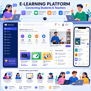 Plateforme d'apprentissage électronique intelligente pour étudiants et enseignants avec gestion de cours basée sur l'IA, cours en direct et architecture éducative technologique évolutrice - Product Image 3