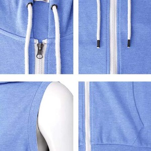 Sudaderas sin mangas personalizadas para hombre, modelo 2026, para gimnasio y fitness, 100% algodón, con cremallera. - Product Image 5