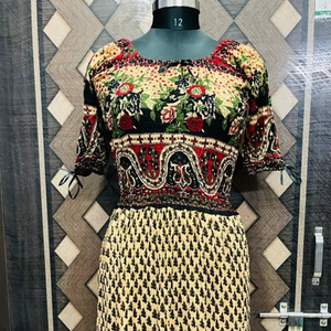 Nuevo Vestido Midi Maxi Tradicional al por Mayor, Vestido Boho Indio Pequeño de Verano, Nuevo Vestido Informal de Seda con Estampado Floral - Product Image 1