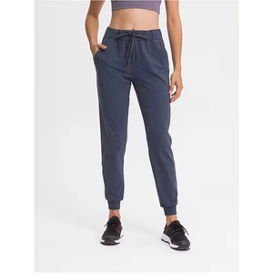 Women's High Fleece <b>Lined</b> Sweatpants Drawstring Cinch Bottom Loose Joggers Pockets Naked Feeling Thermal Winter Warm Breathable - Product Image 1