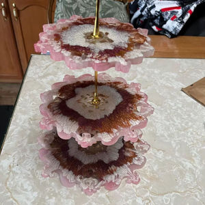 Base para Pastel de Madera al por Mayor con Base de Resina |   Soporte de Exhibición para Pasteles Hecho a Mano con Madera y Resina Epoxi para Bodas, Fiestas, Panaderías y Decoración del Hogar - Product Image 4