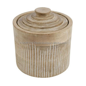 Buy Standard Storage Food Container <b>Decorative</b> <b>Items</b> Use <b>for</b> Home <b>Kitchen</b> Wood Made Canister and Tools Storage & Organization - Product Image 5
