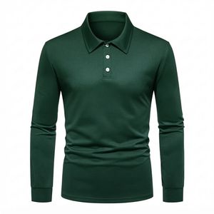 Chemise décontractée tricotée à manches longues respirante pour homme grande taille verte avec motif imprimé photo - Product Image 1
