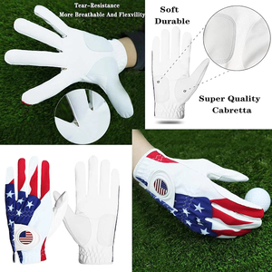 Premium <b>Men</b>’s Golf <b>Glove</b> White Cabretta <b>Leather</b> with Custom Flag Design High Performance Golf <b>Glove</b> For Professionals - Product Image 6