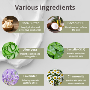 Lozione Corpo Vegana Idratante con Acido Ialuronico, Peptidi Minerali, Burro di Karité, CICA, Aloe Vera, Niacinamide, Collagene OEM ODM - Product Image 3