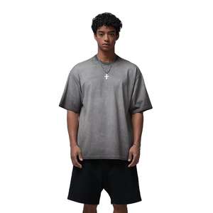 Camiseta Vintage de Algodón 100% de Alta Calidad con Lavado Ácido, Tejido de 230g, Personalizable con Logotipo, para Hombre, Tallas Grandes, Lisa, Venta al por Mayor - Product Image 5