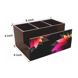 Soporte de cubiertos de madera ecológico de doble nivel para utensilios de cocina de la India - Product Image 5