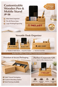 Portalápices de Oficina Personalizado LuxeWood con Impresión para Acción de Gracias - Product Image 2