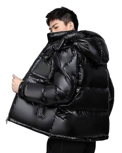 Chaquetas para hombre, chaqueta acolchada ligera de invierno para hombre, abrigo con cremallera, parka cálida con capucha, ropa de abrigo de moda para exteriores a prueba de viento - Product Image 3