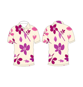 Polo pour homme à imprimé floral, crème rose, manches courtes, décontracté, été, golf - Product Image 3
