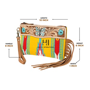 Bolso de Mano de Cuero Bohemio Hecho a Mano, Cartera de Piel de Vaca con Múltiples Bolsillos, Correa Ajustable, Mini Bolso Vintage - Product Image 4