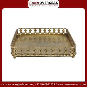 Bandeja de Servicio de Metal de Lujo al por Mayor con Diseño de Tallado, Forma y Tamaño Personalizables a Precio Competitivo - Product Image 3