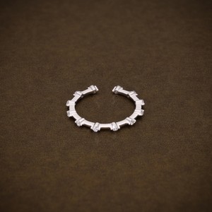 แหวนมอสซาไนต์ทรงกลมแบบเปิดวงรอบเรียบง่ายสำหรับทุกเพศ ทำจากเงินแท้ 925 เหมาะสำหรับงานแต่งงาน ของขวัญแทนคำมั่นสัญญา - Product Image 4