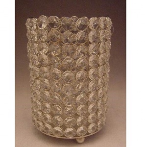 Best Seller Metal Crystal Gold <b>Tealight</b> <b>Holders</b> for Home Easter Tabletop Decoration Handmade Round Candle Votive - Product Image 3