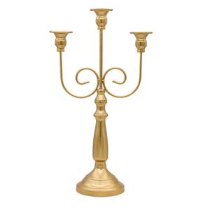 Lujoso candelabro de Metal de 3 cabezales para el hogar y la decoración de iluminación navideña al aire libre elegante candelabro - Product Image 1