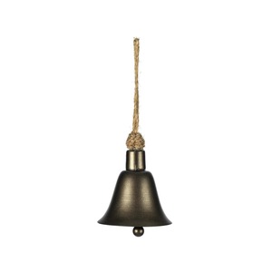 Ornement de cloche de Noël en métal avec cordon en ficelle pour décoration suspendue - Product Image 1