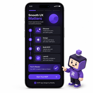 การออกแบบแอป MVP สำหรับธุรกิจสตาร์ทอัพ ใช้งานง่าย ออกแบบตามหลัก UX ปรับเปลี่ยนได้ ระบบการใช้งานที่ยืดหยุ่น รองรับมือถือ ระบบการเติบโตที่มั่นคง กลยุทธ์สำหรับ Mac และอินเทอร์เน็ต - Product Image 1
