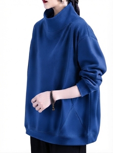 เสื้อสเวตเชิ้ตโอเวอร์ไซส์ คอเต่า แบบสั่งทำพิเศษสำหรับผู้หญิง พิมพ์ลาย ทนทาน ไหล่ตก แขนปกติ เนื้อผ้าฝ้ายนุ่ม - Product Image 6