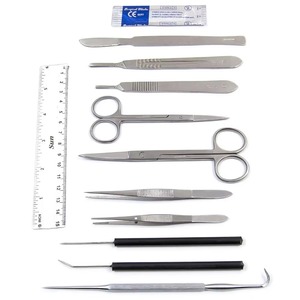 Kit de dissection en acier inoxydable pour laboratoire de biologie et ensemble de scalpels d'anatomie pour étudiants en médecine et en médecine vétérinaire, durable - Product Image 3
