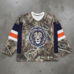 เสื้อฮอกกี้ลายพรางเดดวูด พิมพ์ลายแบบซับลิเมชั่นเต็มตัว พร้อมลายกราฟิกนกอินทรีแบบสกรีนพิมพ์ สำหรับเด็ก - Product Image 2