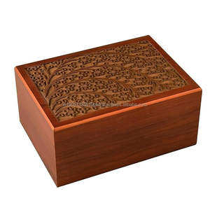 Caja de urna de madera de mango personalizada al por mayor para cenizas humanas, urna de cremación de madera grabada a medida para cenizas de adultos y suministros funerarios - Product Image 4