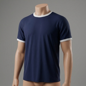 Men Summer Streetwear Solid Color 100% Cotton Formal Men's Blank Regular Fit Short Sleeve Knitted <b>T</b> <b>Shirt</b> wholesale - Product Image 6
