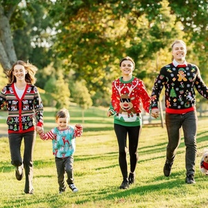 Suéter Navideño Familiar a Juego de Nuevo Diseño, Suéter Navideño de Punto para Hombres, Mujeres y Niños, Ropa Festiva para la Temporada de Fiestas de Invierno - Product Image 2