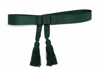 Ceinture de cérémonie formelle Piper Green de qualité supérieure, style classique avec pompons