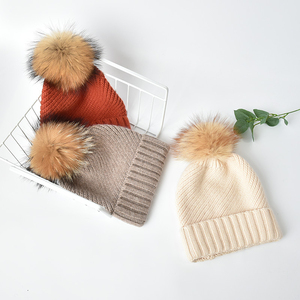 Premium 100% Cotton Casual <b>Slouchy</b> Bobble Pom Pom <b>Beanie</b> Adjustable Winter Skull Cap Breathable Luxury Knit - Product Image 4
