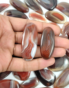 Loose Gemstone Natural Radha Arts Botswana Agate Cabochon <b>Red</b> Brown 20-40mm Mix Shape Size Lot Wholesale Price High Quality - Product Image 4
