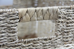 <b>Square</b> <b>basket</b> made of seagrass and water hyacinth Handmade Storage <b>Basket</b> Wholesale eco-friendly Made Viet Nam - Product Image 3