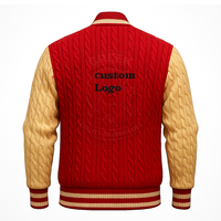 Cardigan en tricot personnalisé Delta Sorority DST, rouge beige, manches boutonnées, pour hommes et femmes, broderie grecque, style universitaire