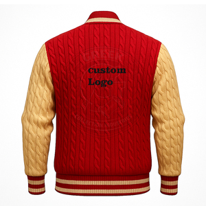 Cardigan en tricot personnalisé Delta Sorority DST, rouge beige, manches boutonnées, pour hommes et femmes, broderie grecque, style universitaire - Product Image 5
